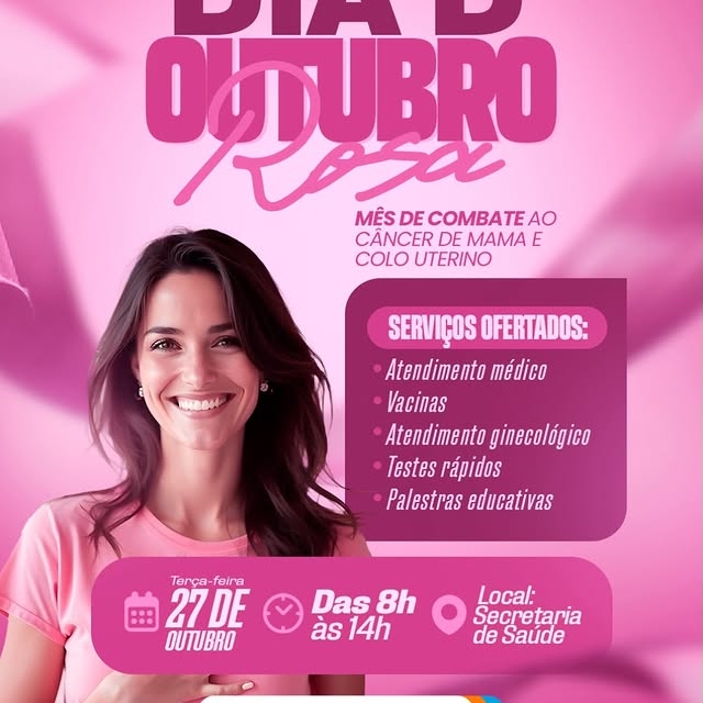 Prefeitura de Serra Branca promove Dia D do Outubro Rosa nesta terça-feira