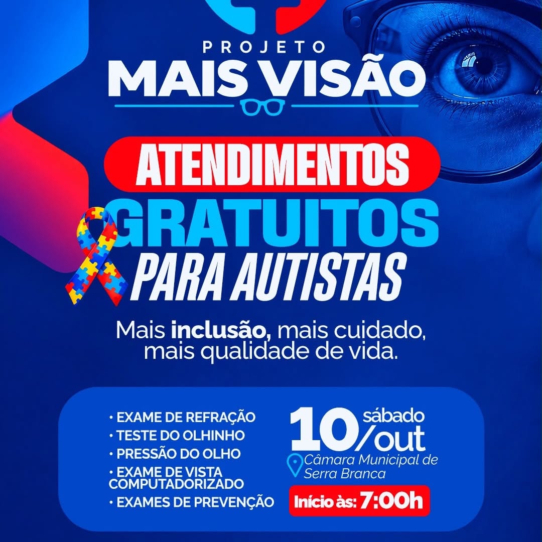 Prefeitura realiza Projeto Mais Visão com atendimentos oftalmológicos gratuitos