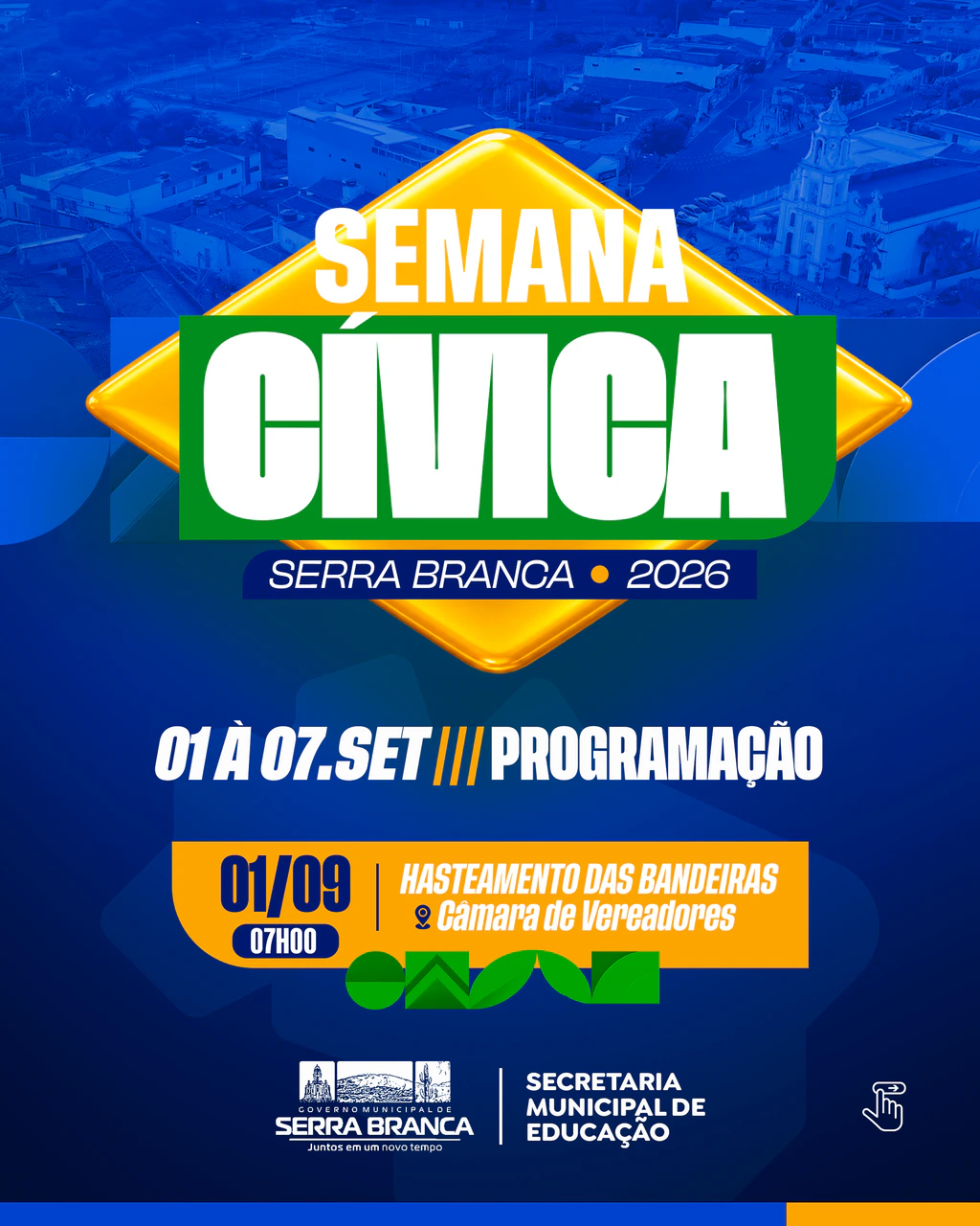 Tradição e patriotismo marcam programação da Semana Cívica 2026 em Serra Branca
