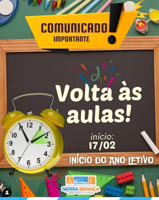 Volta as aulas! Inicio do ano letivo 2025