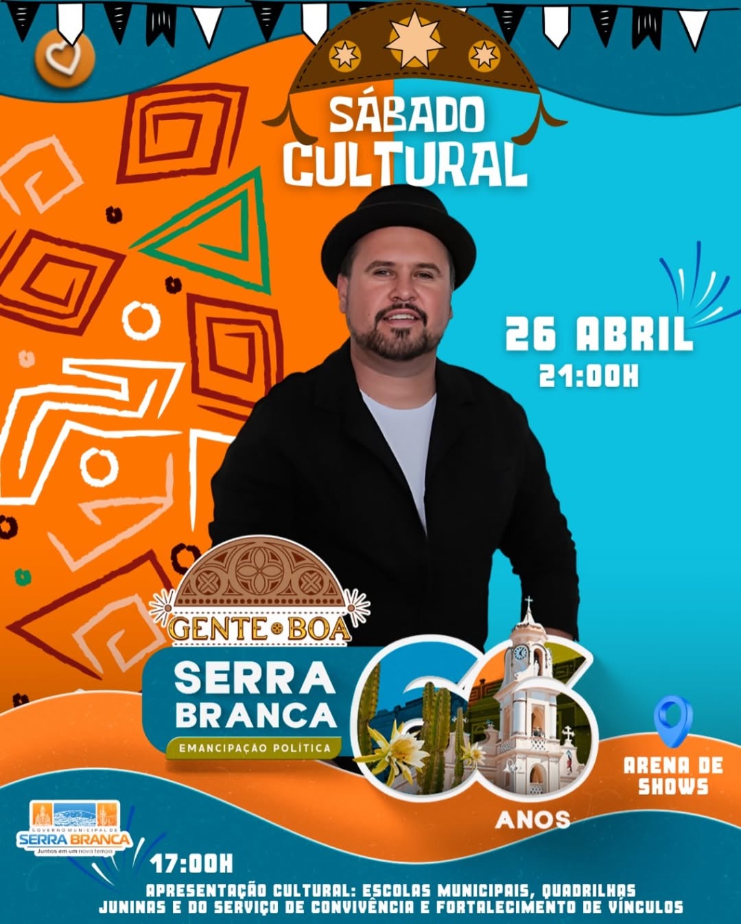 Serra Branca celebra seus 66 anos com cultura, tradição e muito forró neste sábado (26)