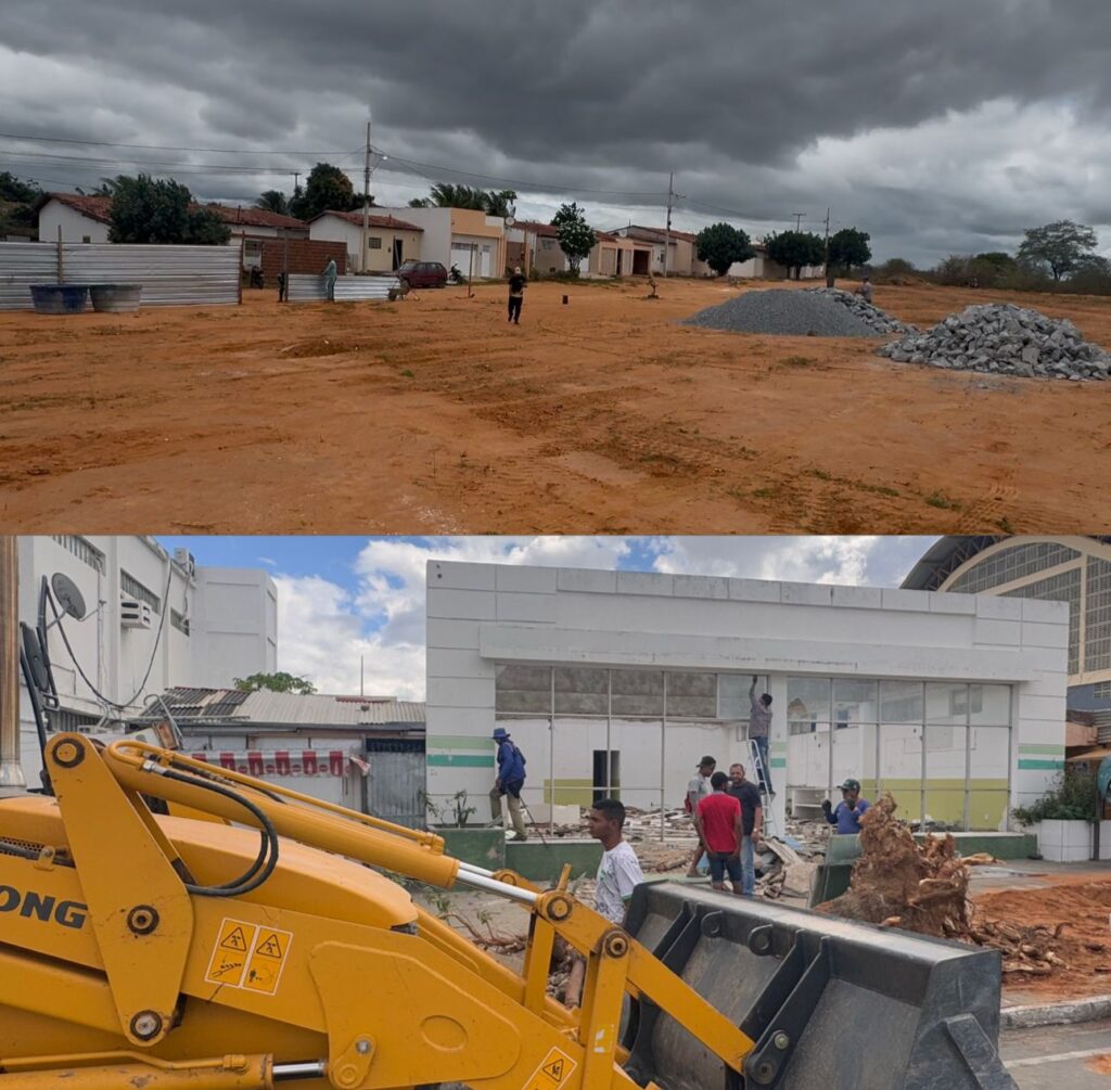 Obras da nova UBS e Agência da Caixa são iniciadas em Serra Branca com acompanhamento da gestão municipal
