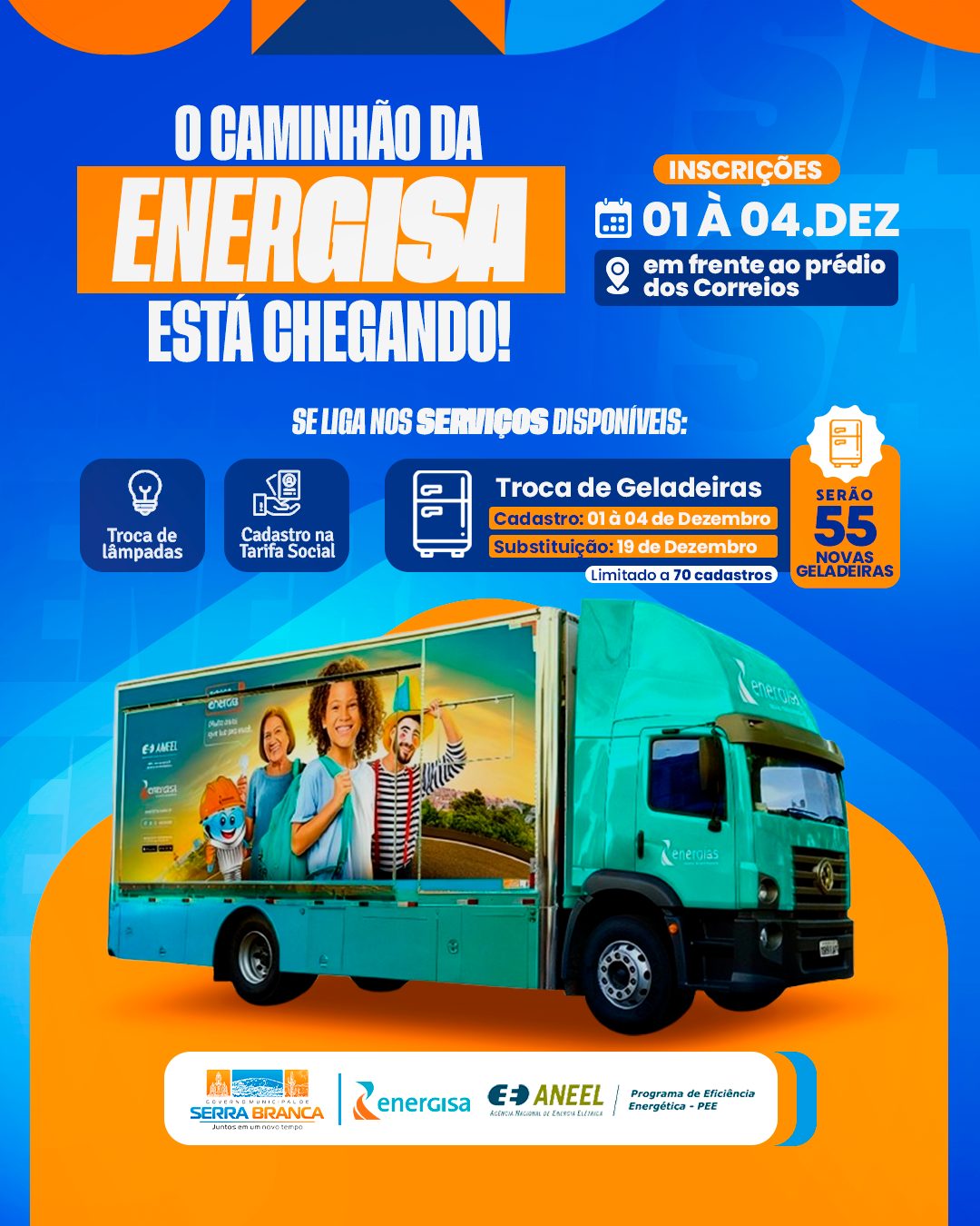 Prefeitura de Serra Branca e Energisa promovem ação especial para beneficiar famílias do município