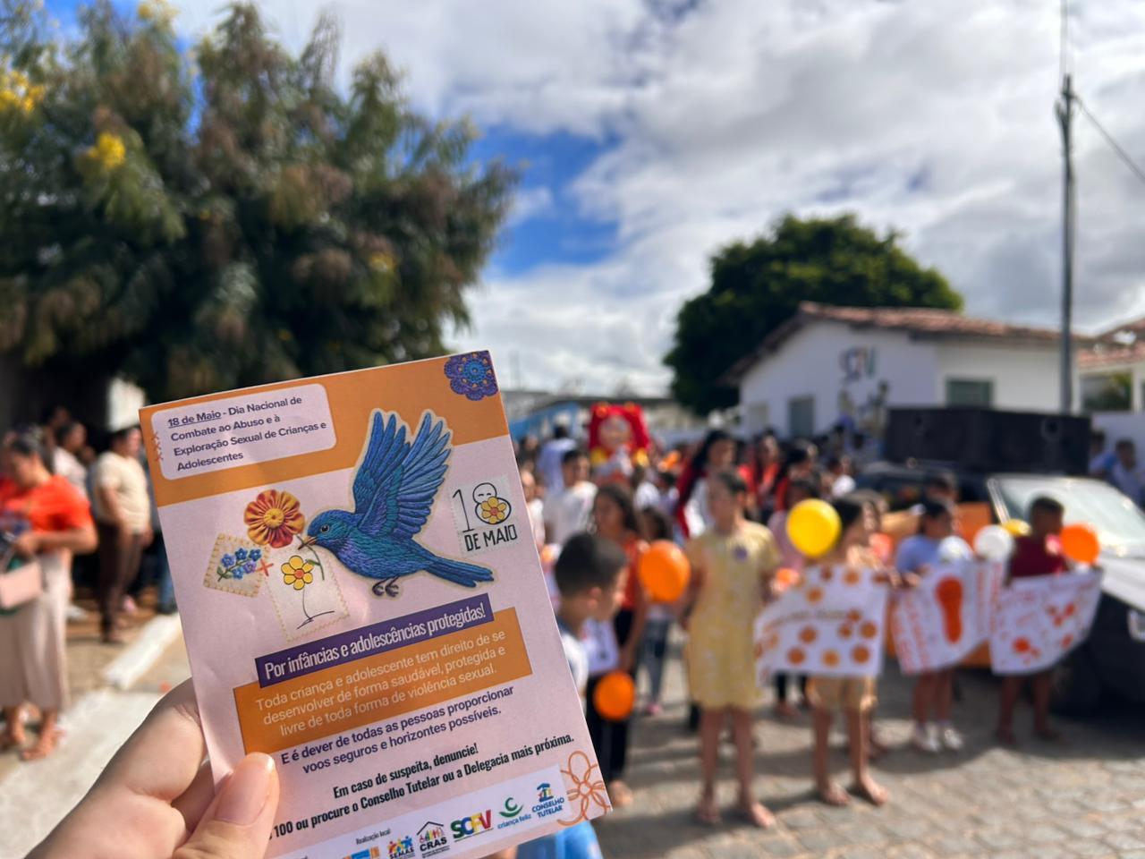 Prefeitura de Serra Branca intensifica ações do Maio Laranja com mobilizações de conscientização e proteção às crianças e adolescentes
